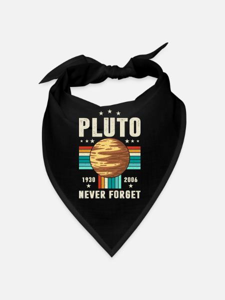 pluto vergiss nie Grafik - Bandana - Schwarz - Vorne