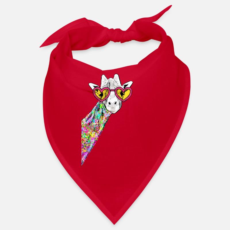 Sneaky Giraffe Rainbow Neck Heart Sunnglasses I Bandana