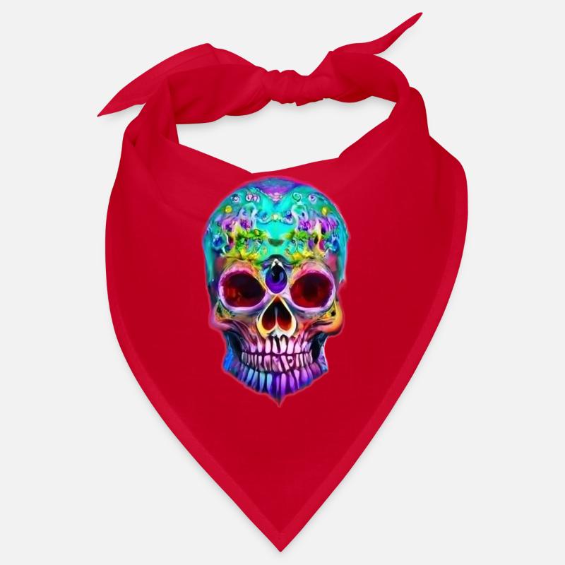 Tête de mort stylisée multicolore Bandana