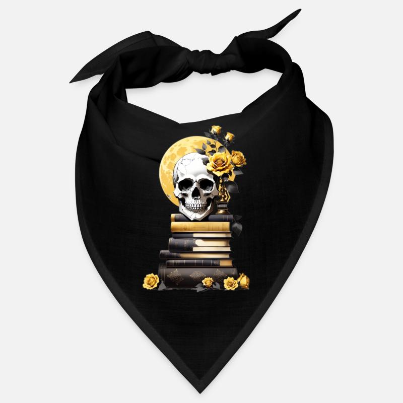 Bücherstapel mit Schädel Bandana