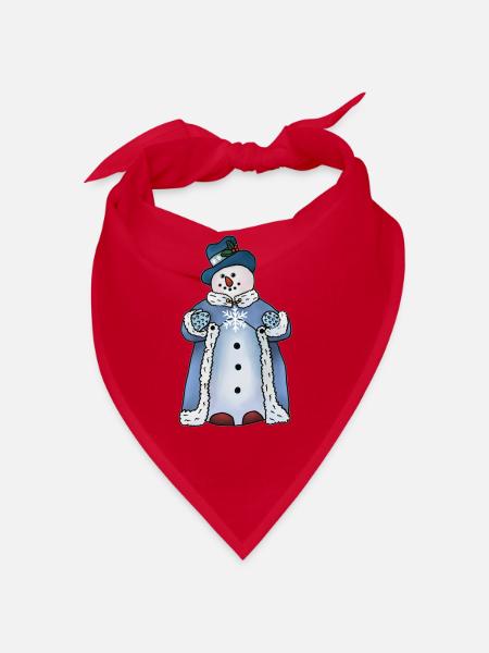 feiner Schneemann - Bandana - Rot - Vorne
