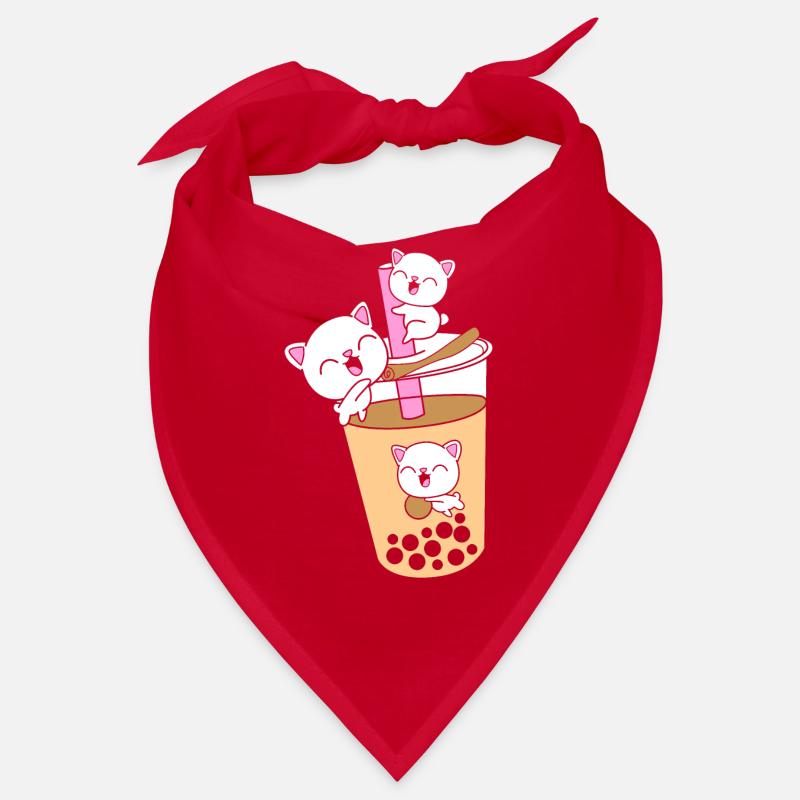 Boba Tee Bubble Tea Katze Kätzchen Bandana