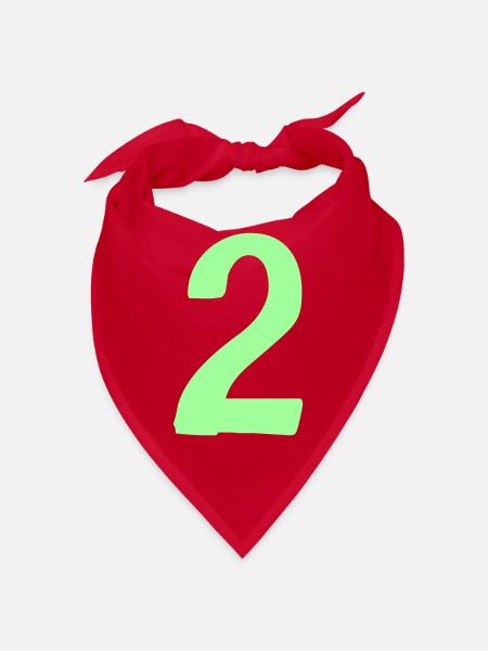 2 - Bandana - Rot - Vorne
