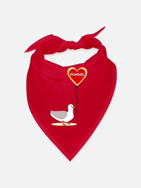 Möwe Pommes - Bandana - Rot - Vorne