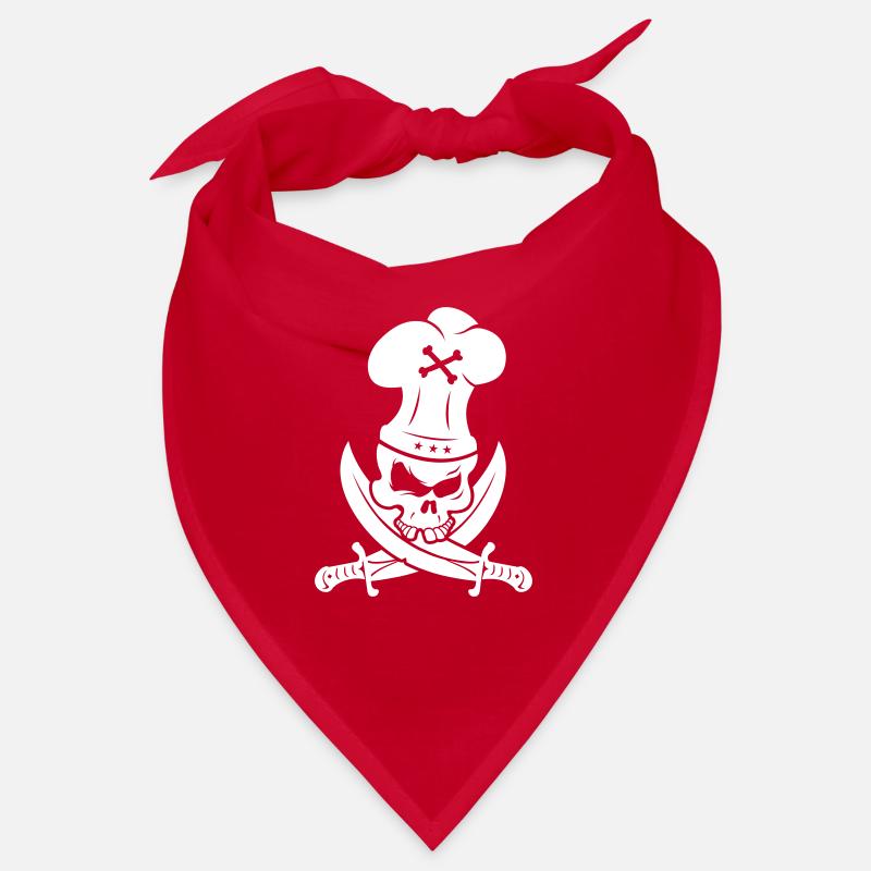 BLACK SKULL BBQ Bandana