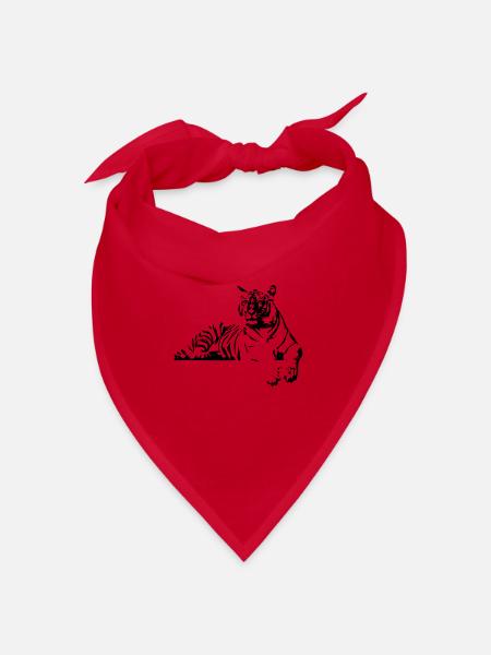 Tiger at rest - Shere Khan - Bandana - red - Front