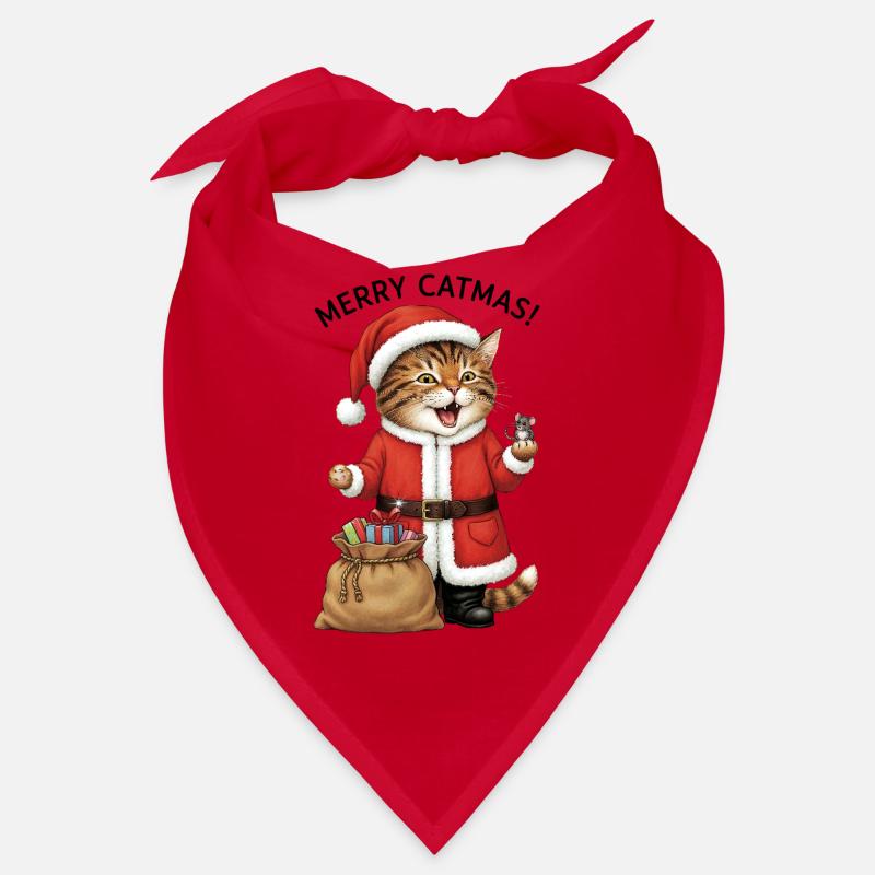 Joyeux Catmas, Chat Souris, Noël drôle, mignon Bandana