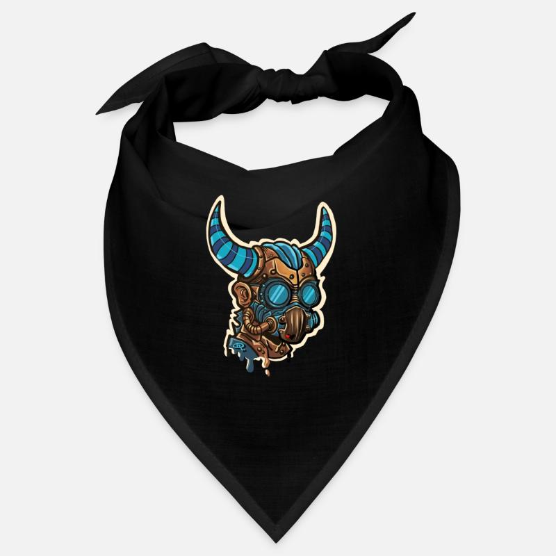 Masque Steampunk Cornu Bleuté Bandana