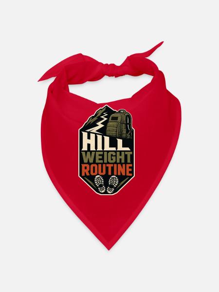 HILL WEIGHT ROUTINE - Bandana - Rot - Vorne
