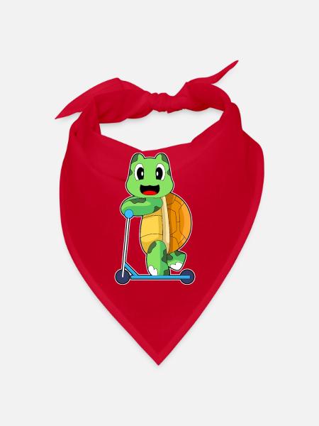 Turtle scooter - Bandana - red - Front