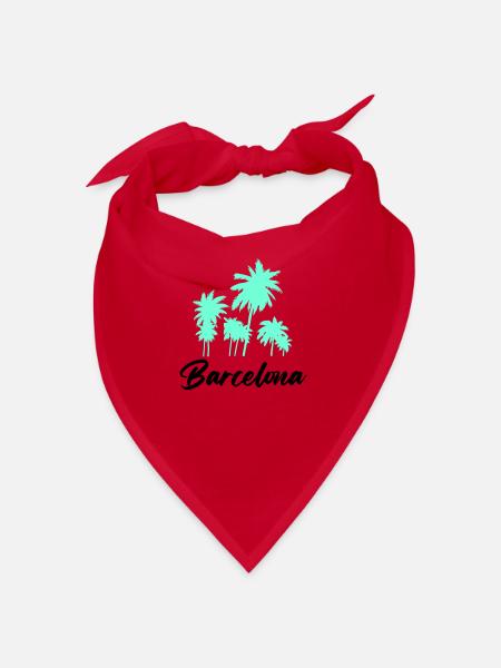 Barcelone - Bandana - rouge - Devant