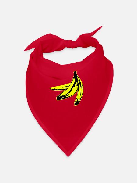 warholish banana peel - Bandana - red - Front
