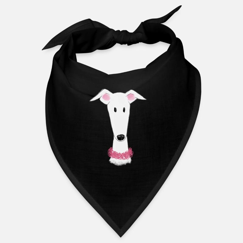 Greyhound with collar Bandana