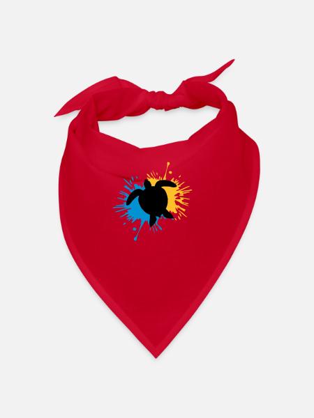 Blob de gouttes de tortue - Bandana - rouge - Devant