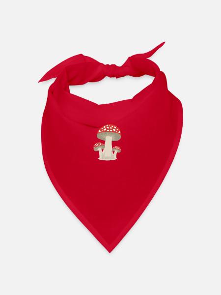 Mushroom lucky guy forest gift idea - Bandana - red - Front