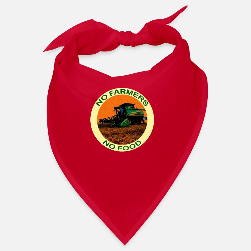 Pas d'agriculteurs pas de nourriture - avec une moissonneuse-batteuse Bandana