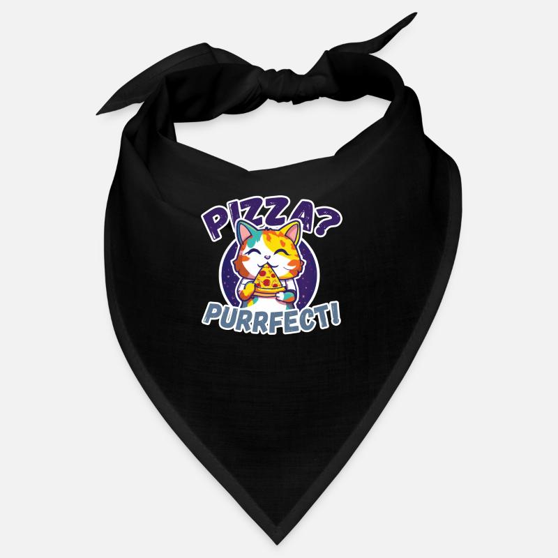 Pizza Purrfect Chat mangeant de la pizza Bandana