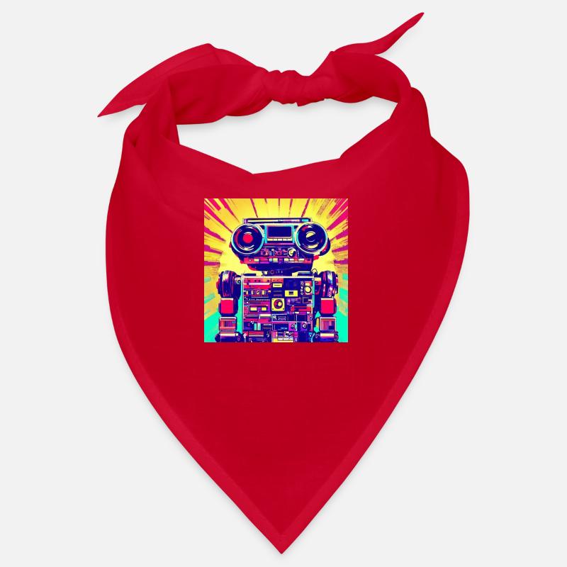 Pop Art Style Robot from a stereo system Bandana