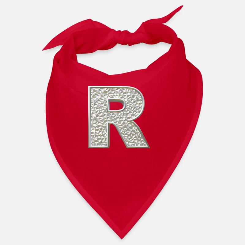R, letter, letter R, initial, initial R, monogram, Bandana