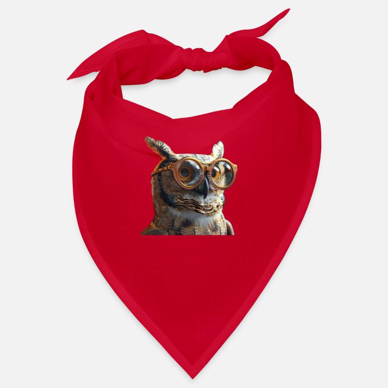 Eule mit Brille Bandana