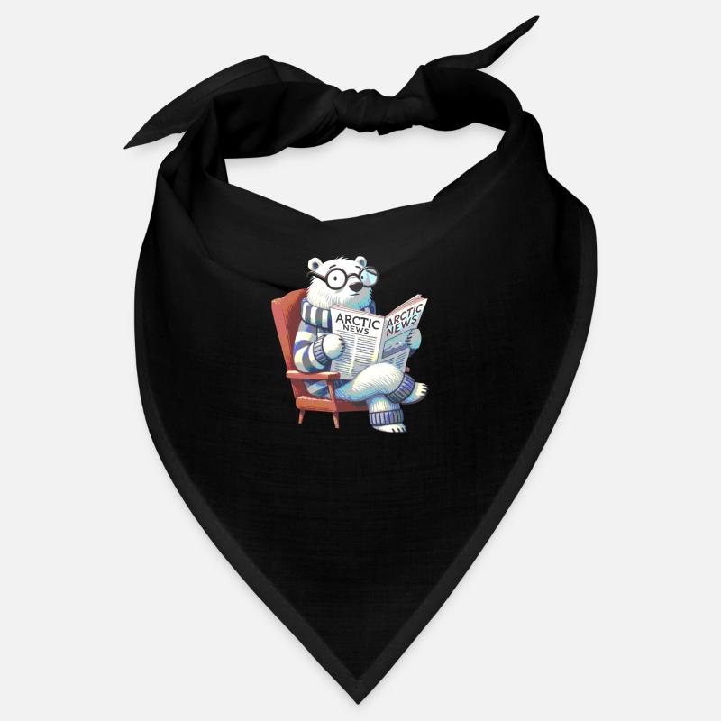 Eisbär liest Zeitung Bandana