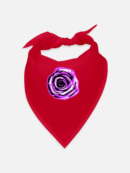 Jolie belle fleur de rose feuille roses romantique - Bandana - rouge - Devant