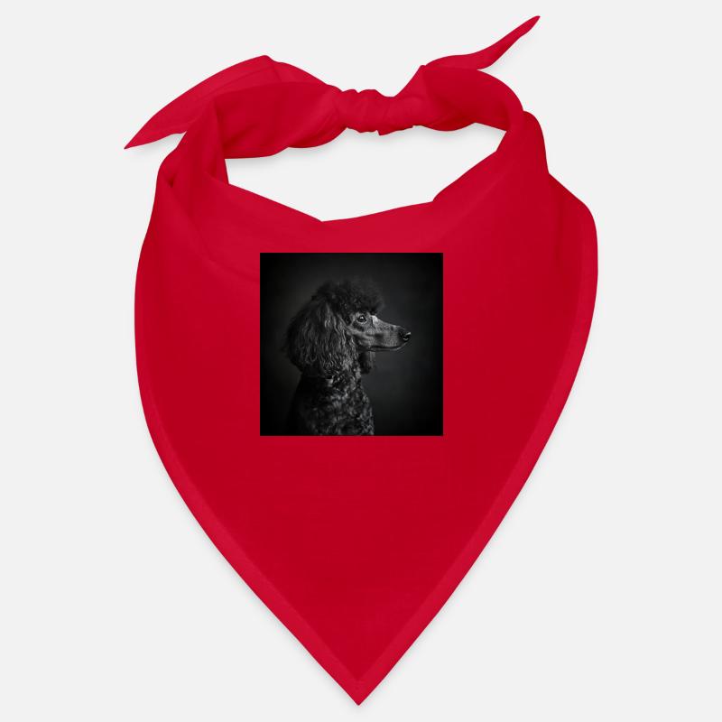 Black Animals - Black Poodle Bandana