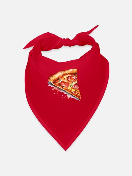pizza - Bandana - rouge - Devant
