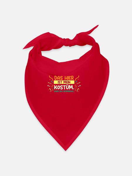 Jecken Fasching Karneval - Bandana - Rot - Vorne