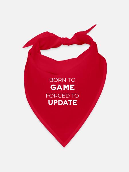 Gamer – Born To Game Forced To Update - Bandana - Rot - Vorne