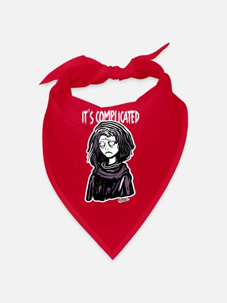 It's Complicated Karikatur Shirt - Bandana - Rot - Vorne