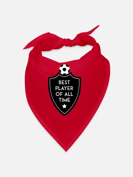 BEST PLAYER OF ALL TIME SHIELD SOCCER - Bandana - Rot - Vorne