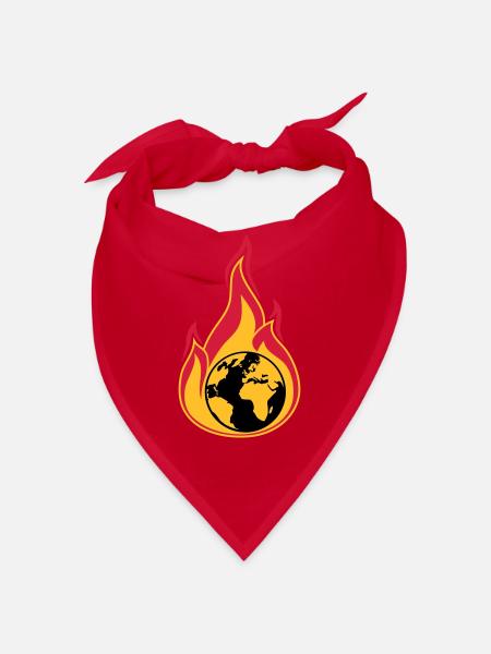 terre sur le feu planète accueil changement climatique global erw - Bandana - rouge - Devant