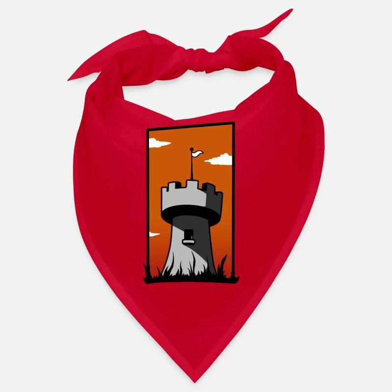 Medieval tower with sunset Bandana