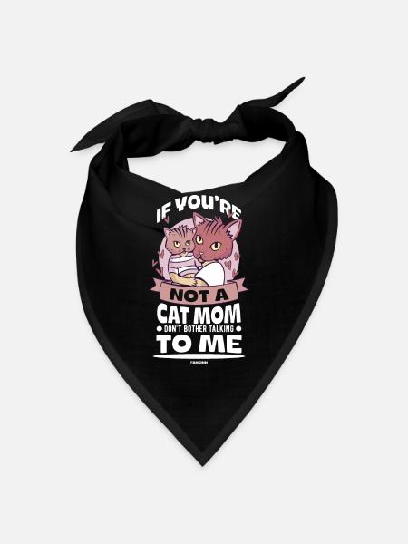 Cat mom - Bandana - red - Front