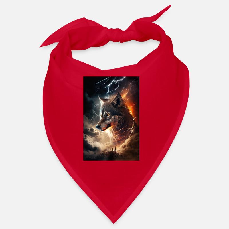 Wolf Blitz Thunder Epic Cool Epic Wolves - Bandana - rouge