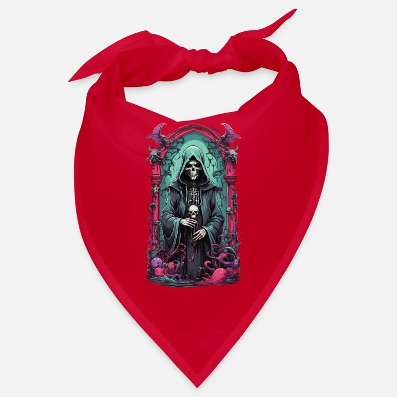 Grim Reaper Skelett Magier Gothic Kunstwerk Bandana