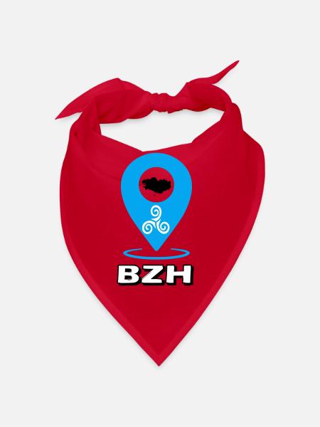 Triskel Breizh Blue - Bandana - red - Front