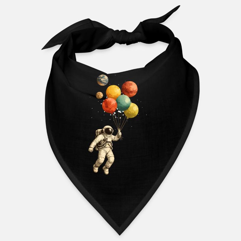 Astronaute avec des ballons planétaires dans l’espace Bandana
