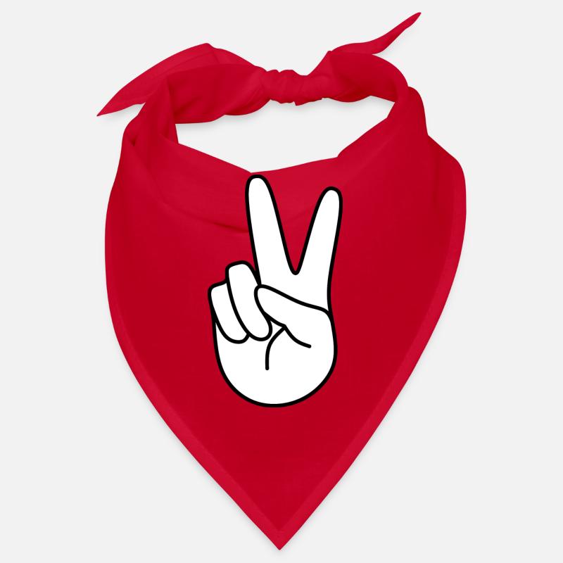 Victory, white Bandana