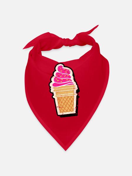 Vintage Eiscreme Gelato - Bandana - Rot - Vorne