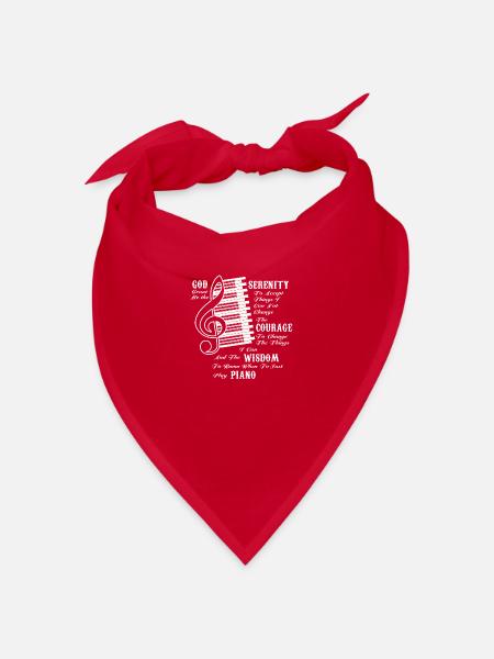 Prière de Sérénité Piano Piano Organiste - Bandana - rouge - Devant