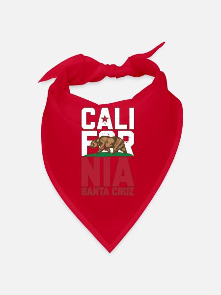 Santa Cruz California vintage rétro porte-drapeau - Bandana - rouge - Devant