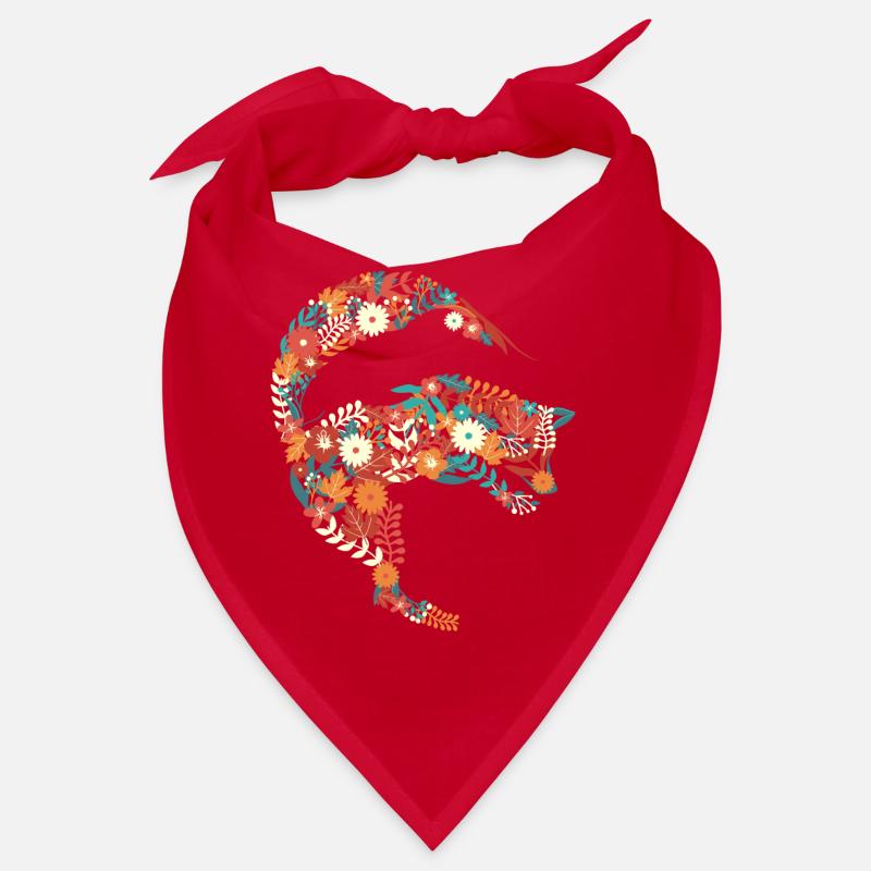 Jumping Flower Fox Blumen Springen Fuchs Geschenk Bandana