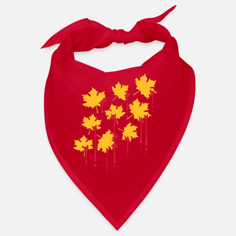 graffiti blood drops red maple leaf pattern tart Bandana