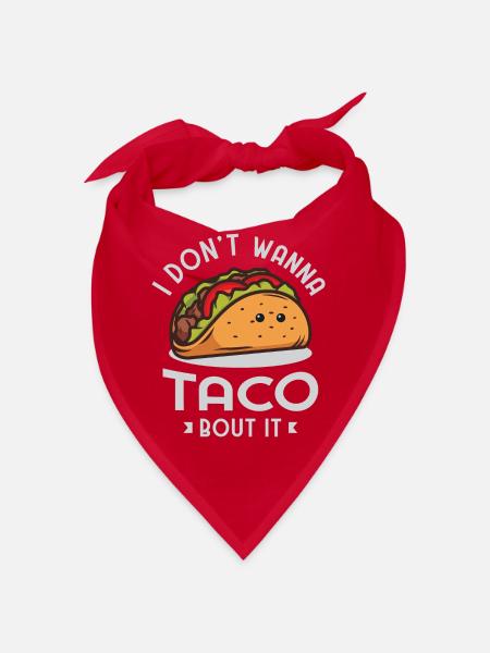 Taco Tacos Apperal - Bandana - red - Front