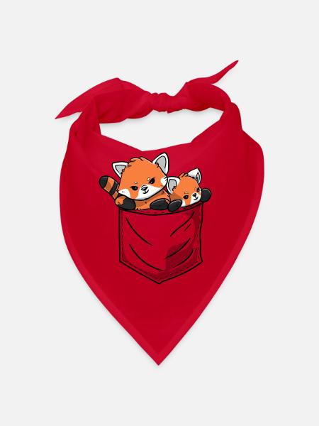 Roter Panda Tierliebhaber Kleiner Panda Roter Bär - Bandana - Rot - Vorne