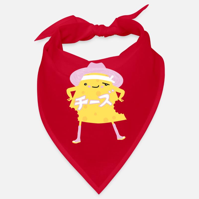 Bitten cheese. Bandana