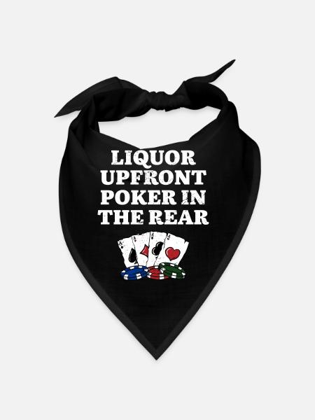 Liquor Upfront Poker in the Rear Beer Lover - Bandana - Schwarz - Vorne