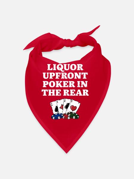 Liquor Upfront Poker in the Rear Beer Lover - Bandana - Rot - Vorne